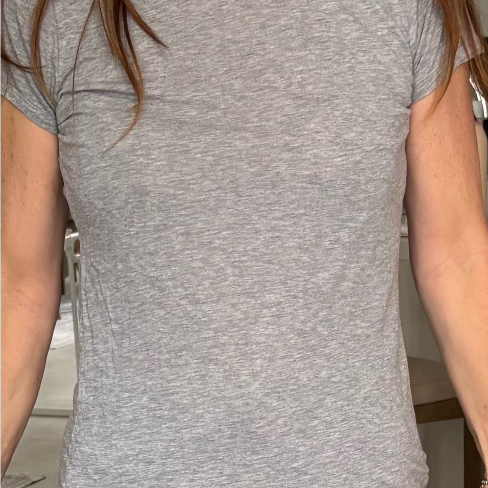 Vince Heather Gray Short Sleeve Tee